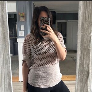 *2 FOR $20~Left on Houston Open Knit Slouchy Sleeveless Sweater